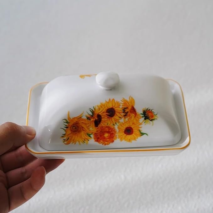 Butter Holder European Style Simple Ceramic Butter Plate Baking Dim Sum Cheese Box Butter Dishes