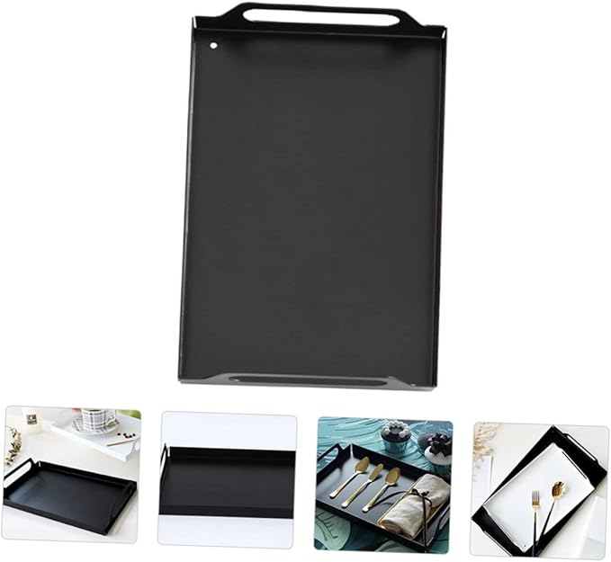 Rectangular Stainless Steel Serving Tray for Desserts and Fruits Non Food Tray for Parties and Gatherings