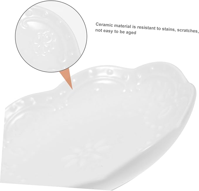 PRETYZOOM 2pcs Ceramic Dip Plate Chip and Dip Platter Condiment Server Porcelain Appetizer Plates Small Dipping Dishes Oil Bowls for Dipping