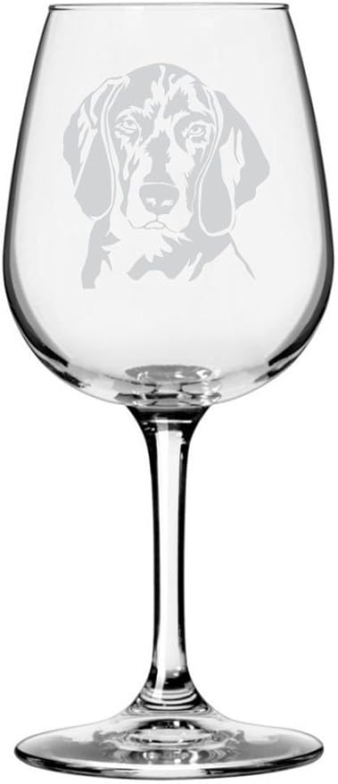 Etched Laser Art Personalized Dog Themed Etched Wine Glass - Custom Dog Breed Wine Glasses, Ideal for Pet Lover, Unique & Personalized Birthday Gift for Men & Women - Weimaraner Customized, 12.75 oz
