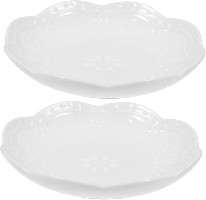 2sets Ceramic Dipping Bowls Decorative Sauce Plates for Serving Snacks Dessert Dishes Stackable and Easy to Clean Modern Design for Dining Table 2pcs*2
