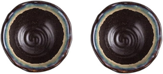 Seasoning Plate 4.1 Inch Ceramic Sauce Bowl, Soy Sauce Dip Bowls, Appetizer Plate, Japanese Style, Tableware Set for Sushi Sauce, Tomato Sauce, Salad Sauce, BBQ Ceramic Sauce Plate (Color : A)