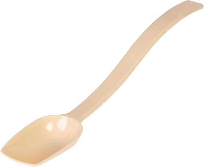 TrueCraftware- 3/4 oz Solid Buffet Serving Spoon 10" Polycarbonate Beige Color Set of 12- Buffet Serving Utensils Scooping Serving Flatware Set for Catering Party Kitchen Banquet Restaurant