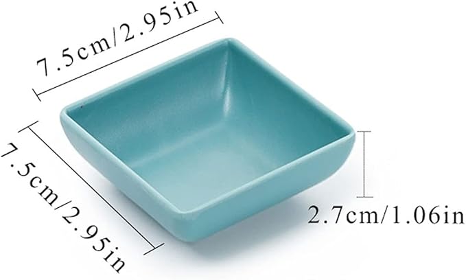 Condiment Tray Soy Sauce Dish Set of 10 Melamine Plastic Dipping Bowls Mini Appetizer Plates for Sushi Ketchup Soy Sauce Vinegar Serving Seasoning Dishes Dip Sets(A)