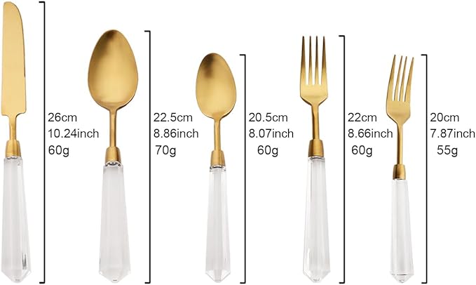 JASHII 20pcs 304 Stainless Steel Silver Flatware Cutlery Set, Matte Finished Knife Fork Spoon Set, Creative Handle,Service for 4, Dishwasher Safe for Home Wedding Hotel