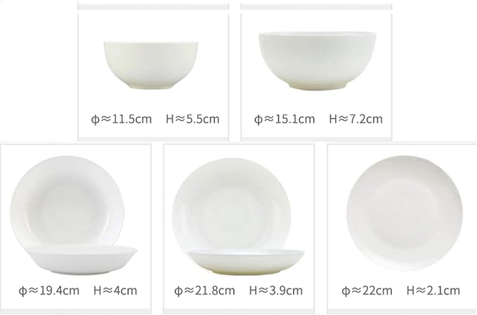 Fine Dinner Set,Dinner Plate Ceramics Dinner Set, Pure White Relief Light Luxury 32 Pieces Bone China Dinnerware Sets
