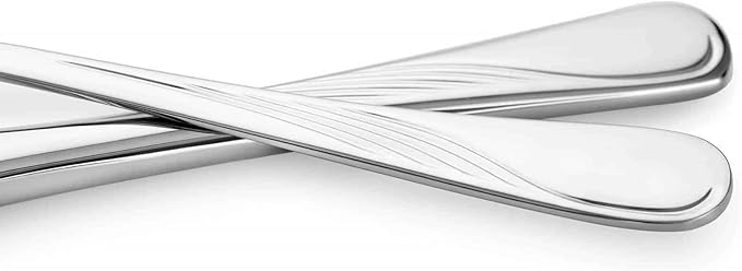 Gerlach G01-004AP-ZEST-24PU-S1S1-01 Flatware Serving Set with 24 Pieces Celestia Box and shine-G01-004AP-ZEST-24PU-S1S1-01, Stainless Steel, Silver high-Gloss
