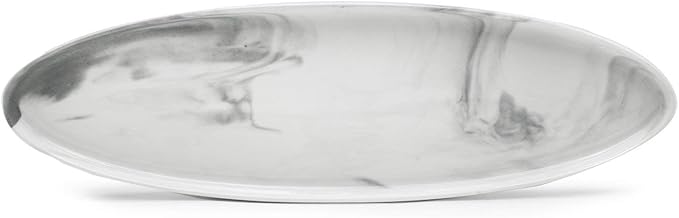 Yedi YCC769, 16'' Porcelain Narrow Oval Dish, Ceramic Fish Plate, Bone China Appetizer Platter, Boat Bowl