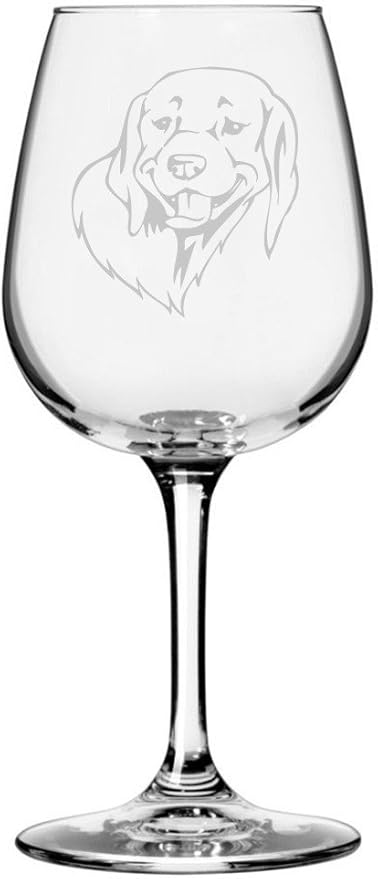 Etched Laser Art Braque du Bourbonnais Personalized Dog Themed Etched 12.75oz Wine Glass Custom Dog Breed Wine Glasses for Pet Lovers, Unique Birthday Gift for Men & Women, Personalized Gift