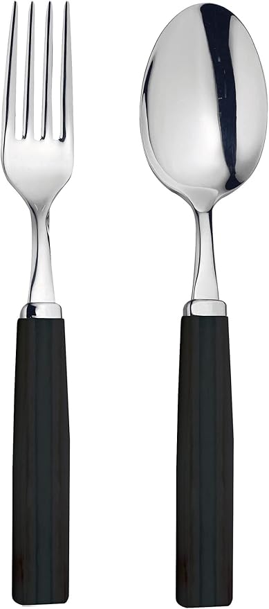 Vista Alegre Broggi Dakar Wenge Serving Fork and Serving Spoon Set