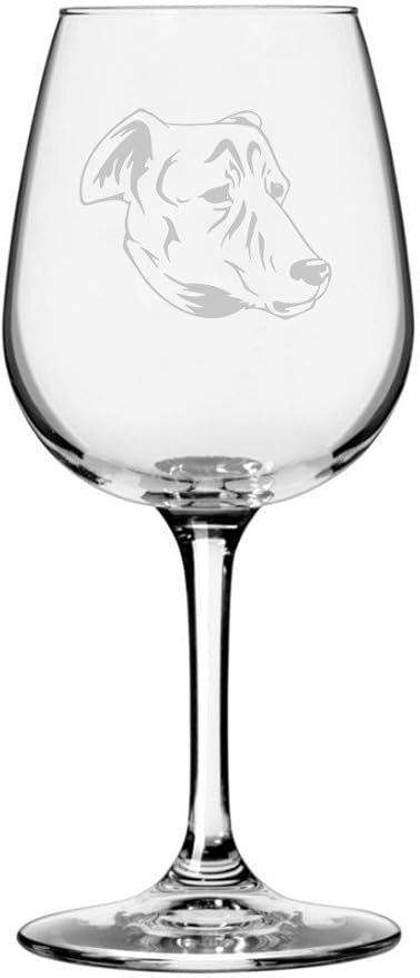 Etched Laser Art Cretan Hound (Kritikos Lagonikos) Personalized Dog Themed Etched 12.75oz Wine Glass Custom Dog Breed Wine Glasses for Pet Lovers, Personalized Birthday Gift for Men & Women