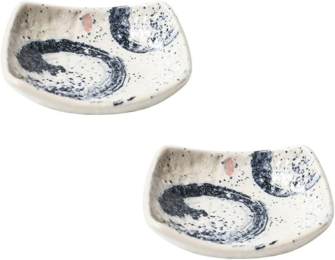 Appetizer Bowls Ceramic Sauce Plate 10 Oz Soy Sauce Dipping Plate Sushi Ketchup Snack Dessert or Appetizer Sauce Plate for Kitchen Home Restaurant Hotel Salad Bowls (Size : 5.31x1.57in)