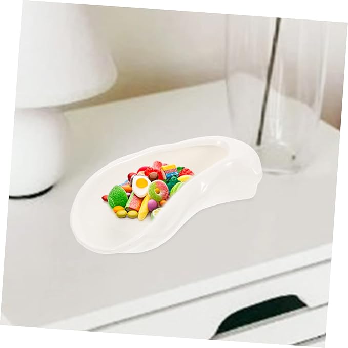 PRETYZOOM Oyster Plates Shell-shape Dinner Plates Ceramic Serving Platters for Restaurant
