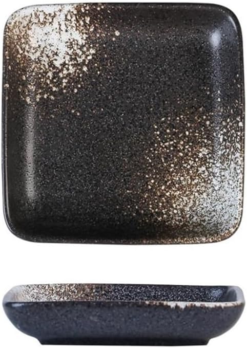 Appetizer Plates Square Ceramic Sushi Plate Shallow Sauce Dish Pretty Tablware Soy Meat Salad Trays Kitchen Accessories for Condiment