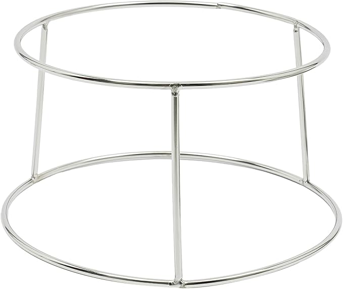 2-Tier Seafood Plate, Silver Round Pizza Tray Riser Rack, Food Holder with Bracket, Food Platter Tray, for Restaurant Buffet Wedding Party Platter
