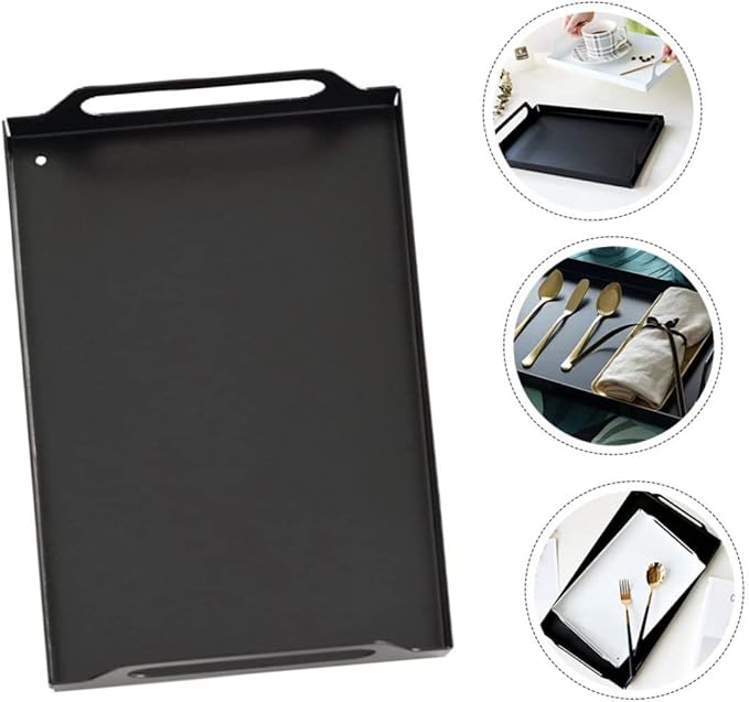 Rectangular Stainless Steel Serving Tray for Desserts and Fruits Non Food Tray for Parties and Gatherings