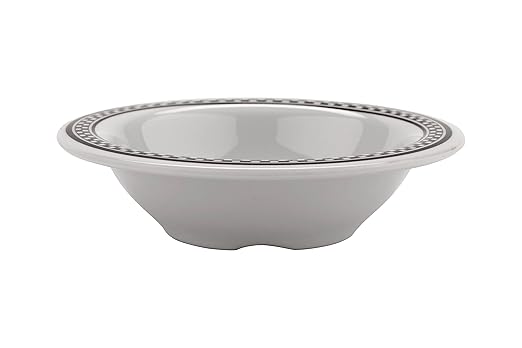 GET B-454-X-EC Melamine Narrow Rim Fruit/Dessert Bowl, 4.5 Ounce, Diamond Chexers (Set of 4)