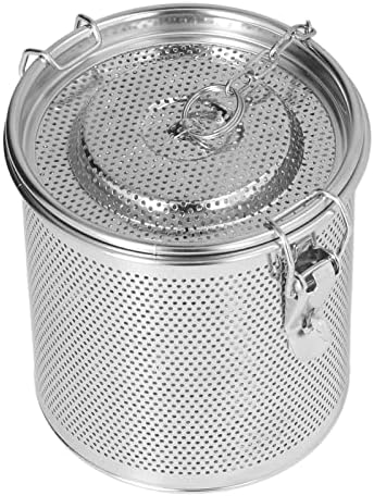 TOPINCN Stainless Steel Filter, Multipurpose High Temperature Easy Slag Filtering Stainless Steel Seasoning Bag Fine Mesh for for Home (1.3L)