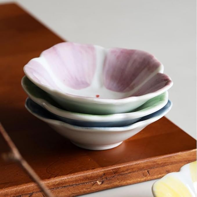 FAREWELL Dipping Bowls Ceramic Soy Sauce Plate Shape Soy Sauce Plate Dip Dishwashing Condiment Plate Soy Sauce Kitchen BBQ Sauce Appetizer Set Appetizer Bowls (Color : A)