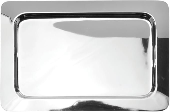 HUBERT Serving Tray Silver Stainless Steel - 22" L x 16" W x 3/4" H