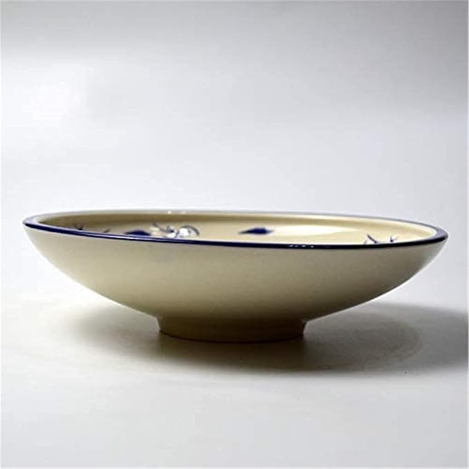 Dinnerware Set, Ceramics Dinner Sets Blue and White Ceramic Plate Deep Dish Shallow Bowl Soup Plate Rice Plate Dish
