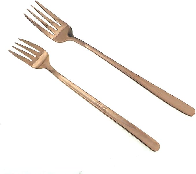 JASHII Mirror Polished Rose Gold 20-Piece SUS304 Stainless Steel Flatware Set,Silverware Set Dinner Knife Fork Spoon Dessert Fork Salad Spoon Service for 4