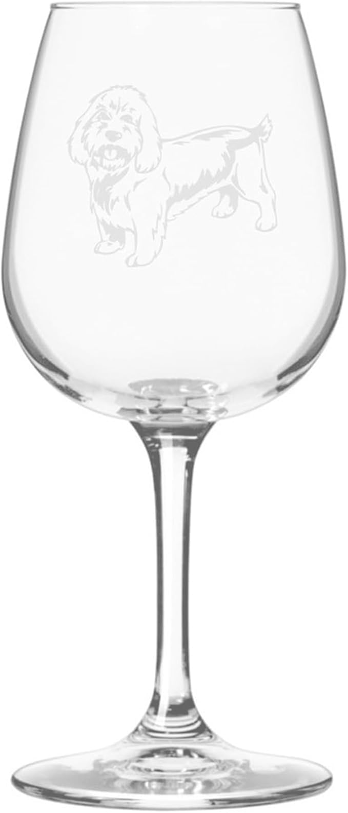 Etched Laser Art Personalized Dog Themed Etched Wine Glass - Custom Dog Breed Wine Glasses, Ideal for Pet Lovers, Personalized Birthday Gift for Men & Women - Petit Basset Griffon Vendeen, 12.75 oz