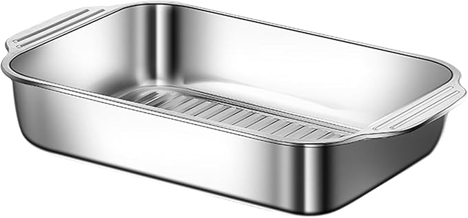 Stainless Steel Serving Tray Unique Silver Food Platter Rusts Dishwasher Safe Food Plate for Various Occasion Stainless Steel Serving Tray