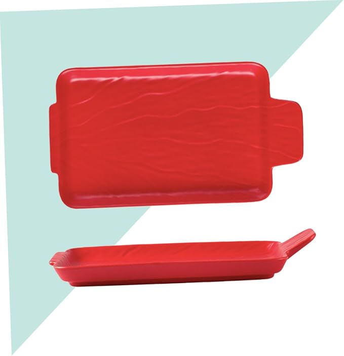 Tableware Wedding Guest Steak Plate Japanese Appetizer Plates Ceramic Jewelry The Wedding Ceramic Platter Plates Practical Food Serving Dish Ceramic Sushi Platt (Red-29.5 * 16.2 * 2.5cm