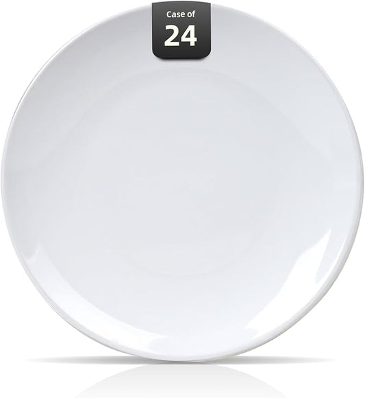 Stoneware Coupe Commercial Grade Dinnerware, Bright White Plate 9", Case of 24