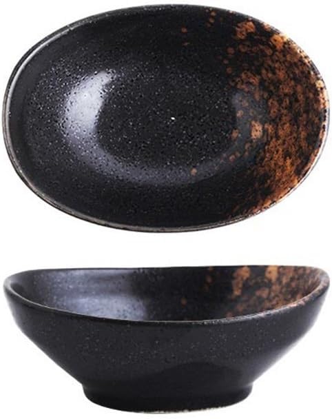 Appetizer Plates Dipping Bowls Ceramic Dip Pinch Bowl,Egg Shaped Soy Sauce Dishes Home Kitchen Supplies for Condiment