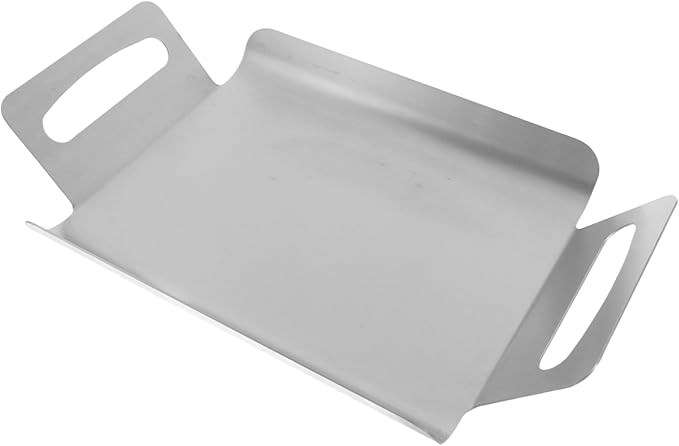 Garneck Korean Style Stainless Steel Bread Tray Silver Multi-Purpose Platter Snack Dishes Cake Tray Portable Serving Platter