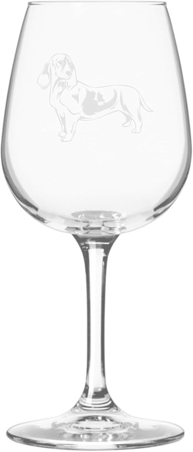 Etched Laser Art Basset Artesien Normand Personalized Dog Themed Etched 12.75oz Wine Glass Custom Dog Breed Wine Glasses for Pet Lovers, Unique Birthday Gift for Men & Women, Personalized Gift