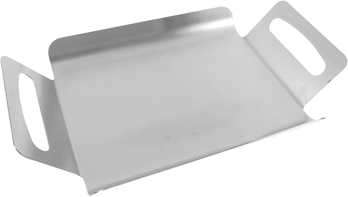 Healifty Heavy Duty Stainless Steel Serving Tray Food Platter for Desserts Table Centerpiece Rustic Home Decor for Restaurants Bakeries and More