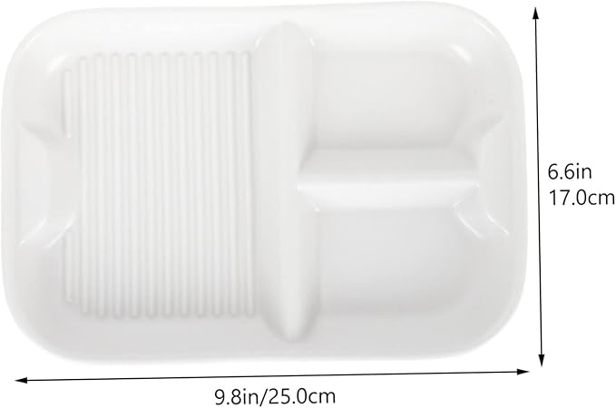 Cabilock Ceramic Divided Plate Three Compartments for Breakfast Serving Dishes for Salads Desserts and Portion Control Events