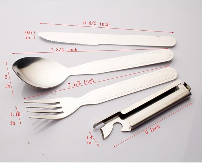 2 Set Picnic Flatware Set, Cutlery Set Extra Strong Ultra Silverware Set, 3 Pieces Knife Fork Spoon Set for Home Use/Travel/Picnic/Camping Utensils Set 2 ggryr nr4ne4 (2 set)