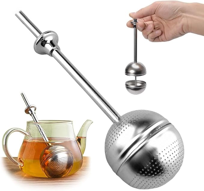 Stainless Steel Tea Diffuser,2025 New Tea Ball Infuser,Stainless Steel Tea Strainer Tea Infuser,For Loose Leaf Tea,Tea Diffusers Fine Mesh Tea Ball Tea Accessories (1)