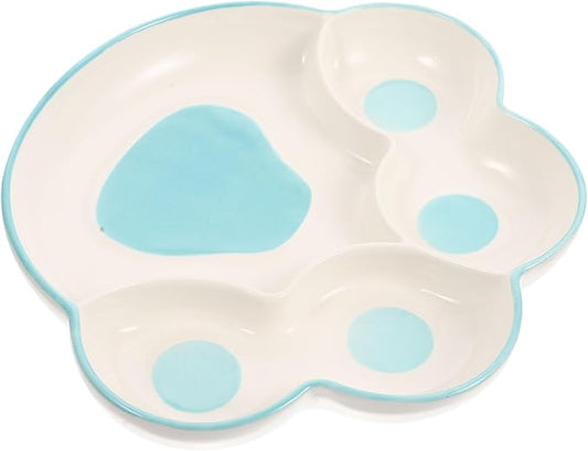 Multi-grid Boy Girl Food Plate Decorative Ceramic Plate Breakfast Divided Sections