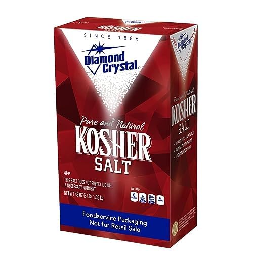 Diamond Crystal Kosher Salt – Full Flavor, No Additives - Pure and Natural Since 1886-3 LB (Full Case of 9)