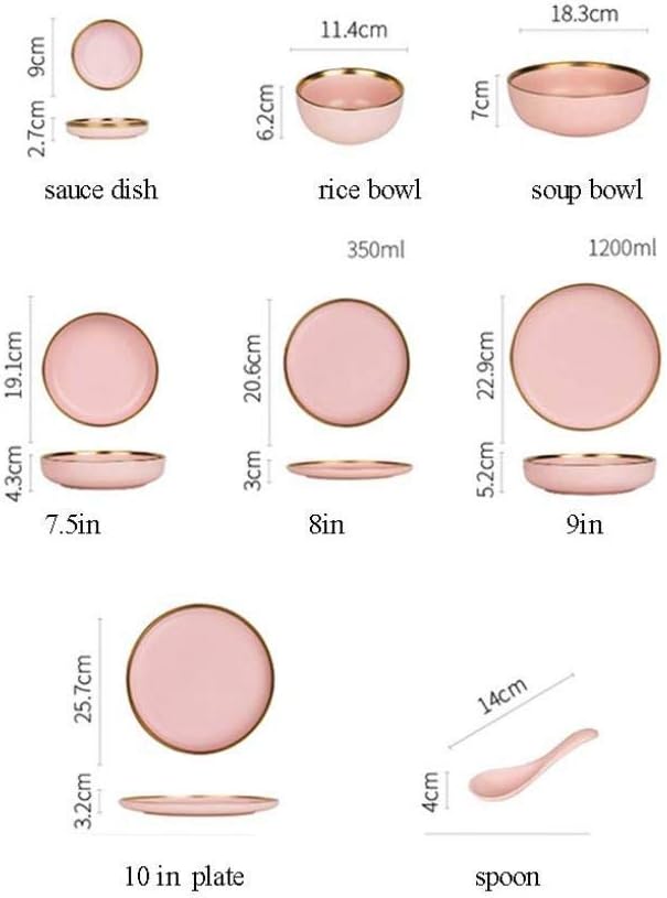 Dinner Plates,Dishes/Plate/Bowl Set,20 Pieces Pink Phnom Penh Matte Porcelain Tableware Ceramic Dinner Set Housewarming Gifts