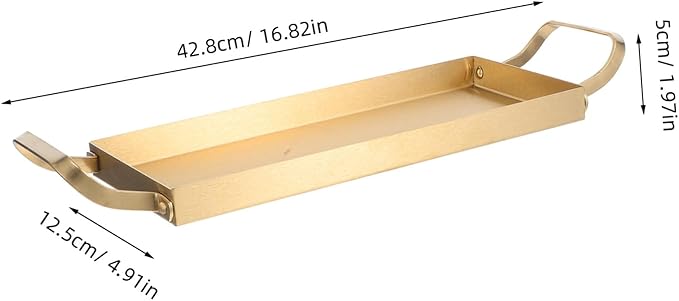 Stainless Steel Bbq Tray Brushed Finish Gold Appetizer Platter for Snacks Desserts Versatile Serving Tray