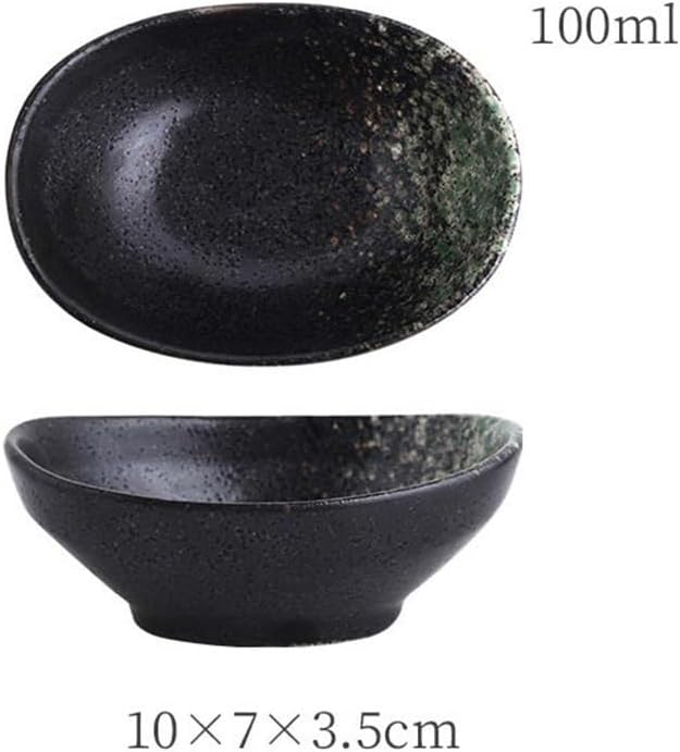Appetizer Plates Ceramic Small Plate Egg Shaped Snack Bowl Sauce Bowls Seasoning Dish Home Kitchen Supplies for Condiment