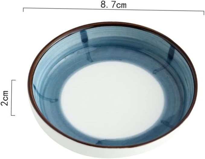PRETYZOOM 4pcs Ceramic Dipping Bowls Hand-painted Sauce Dishes for Appetizers and Condiments Seasoning Dish Collection Thousands Leaf Spiral White Leaf