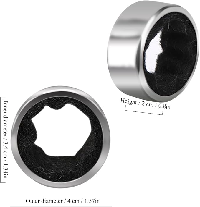 Wine Drip Collars, 4 Pack Stainless Steel Wine Bottle Top Drip Rings, Wine Drop Ring Catcher or Stopper with Detachable Felt Liner, Small Handy Wine Accessories for Kitchen and Bar