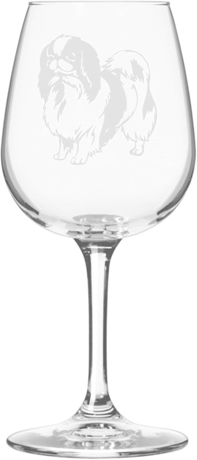 Japanese Chin Dog Personalized Custom Themed Etched 12.75oz Wine Glass