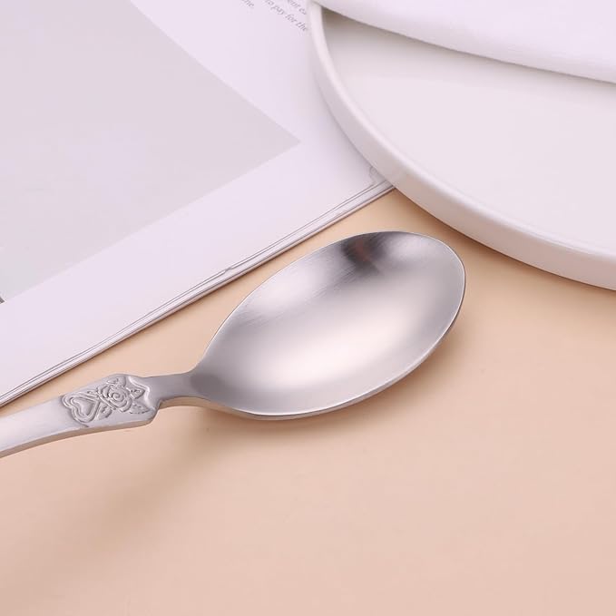 Premium Luxury 20 Piece Silverware Set with Smooth Edge, 18/10 Stainless Steel, Service for 4, Fine Matte Stain Flatware Set, Dishwasher Safe(Silver)