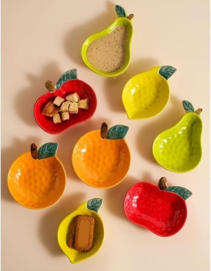 Ceramic Small Dishes Creative Fruit Lemon Appetizer Plate Dipping Sauce Sauce Plate Snacks Snacks Seasoning Dish,