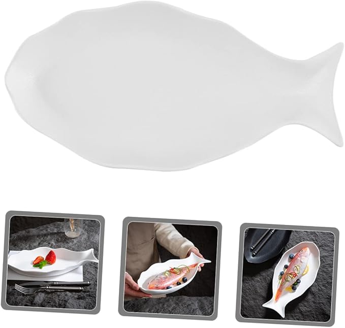 Unomor Ceramic Steamer and Roaster Plate Creative Shape Frosted Design for Home and Restaurant Decorative Appetizer Stand