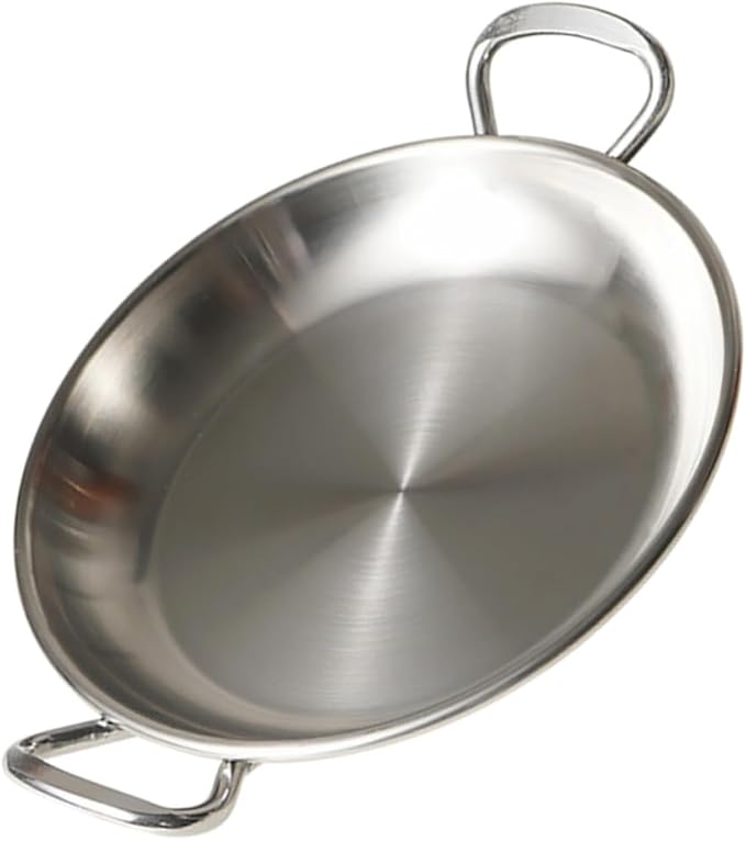 Stainless Steel Serving Plate Double Handles for Seafood and Snacks Kitchen Food Holder for Home Restaurant and Bar
