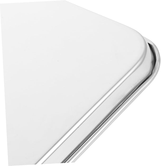 Stainless Steel Rectangular Rice Noodle Plate Non-stick Kitchen Tray for Bbq Picnics and Family Gatherings and Easy to Clean Serving Dish
